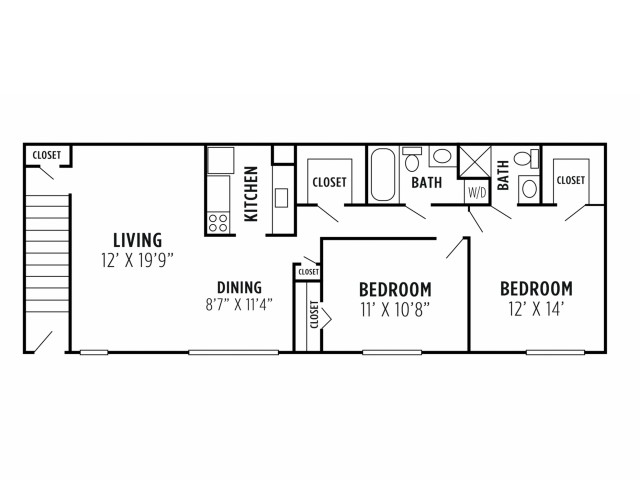 Floorplan - Woodland Plaza Apartments