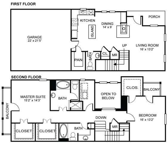 Floorplan - Estancia Townhomes