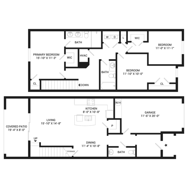 Floorplan - Copper Creek North Townhomes