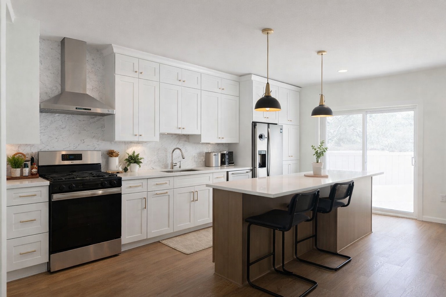 Kitchen Island and lighting added. - 4 N 16th St