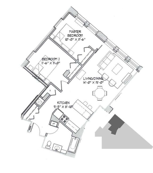 2BR/1BA - Hairpin Lofts