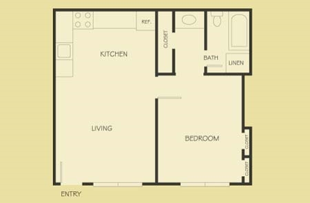 1BR/1BA - Hyde Park Court Apartments