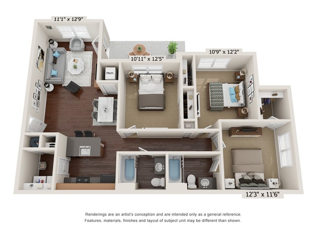 Floorplan - River Bend Apartments