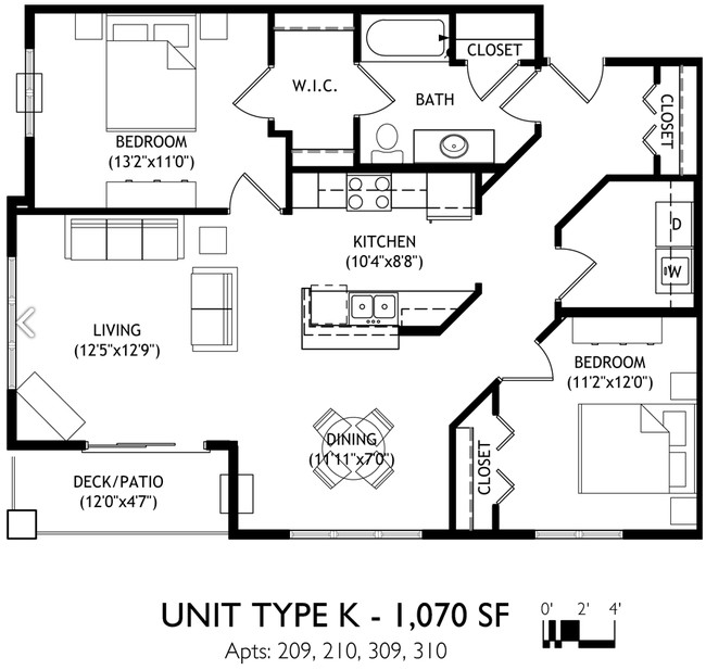 Unit Type K - Residence On Main - 55+ Community