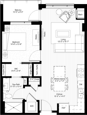 1BR/1BA - Cortland Mill District