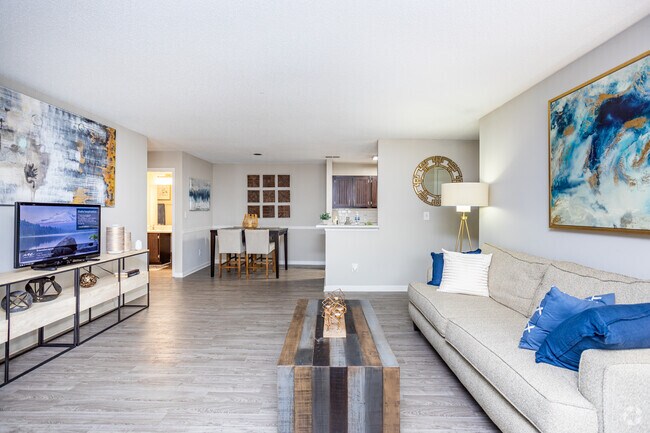 2BR, 2BA - 1,152SF - Living Room - Addison on Cobblestone