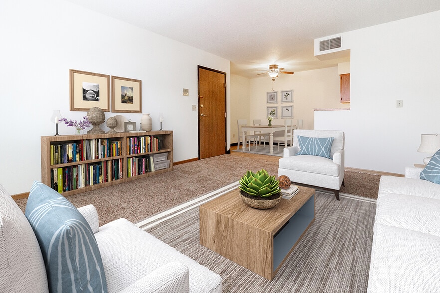 Spacious Living Area at the Edgewood Apartments in Cedar Rapids - Edgewood