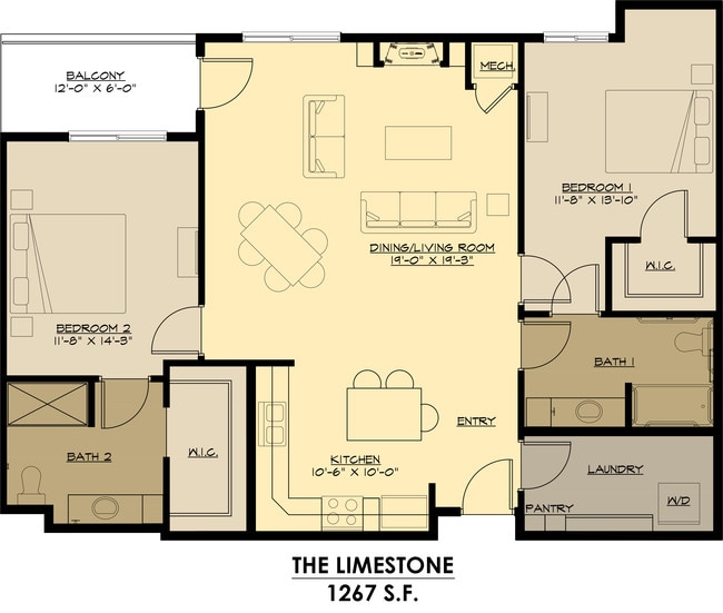 Limestone Floorplan - Stone West Village Phase 1 & 2