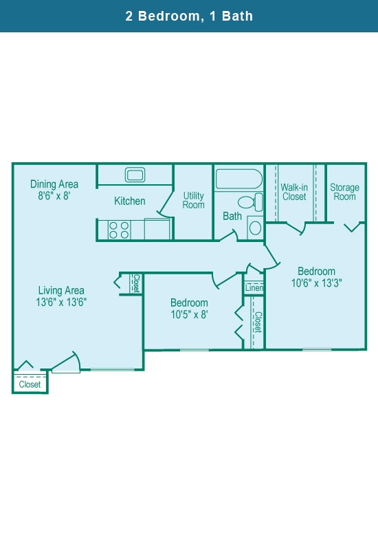 2BR/1BA - Village at Mitchell Pond