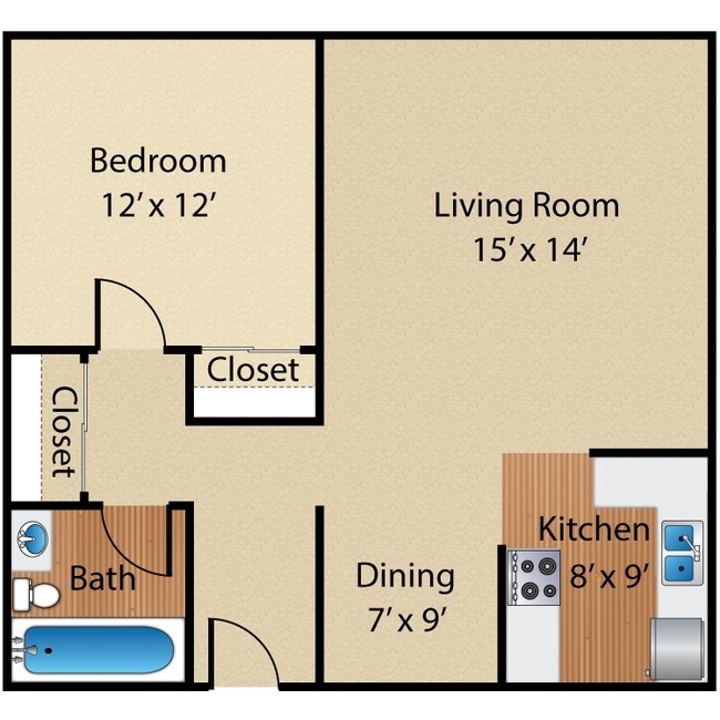 1Bed1Bath_352307.png - Sea Breeze Beach Apartments