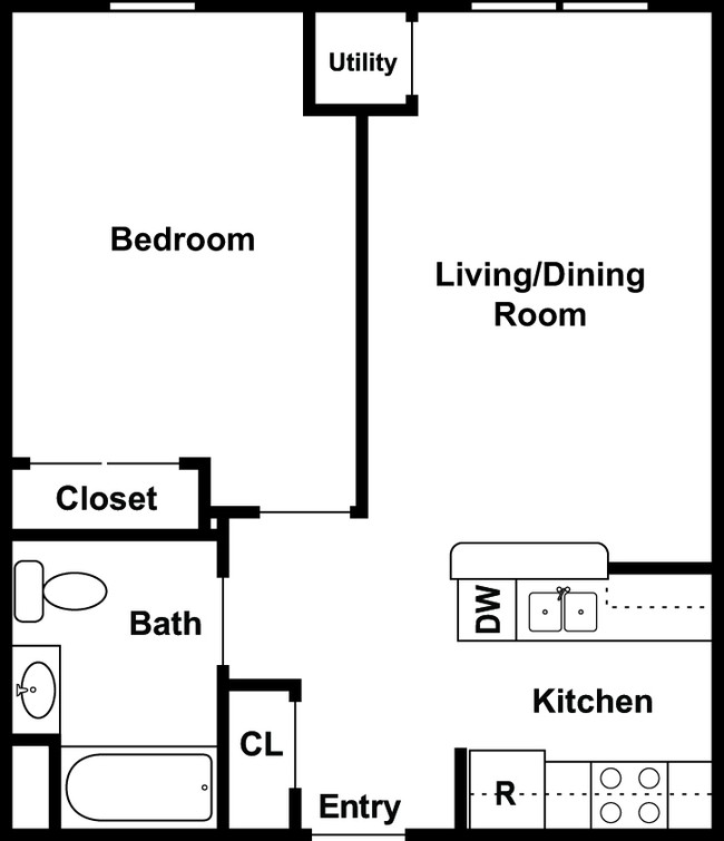 1BR/1BA - Marley Meadows Apartments