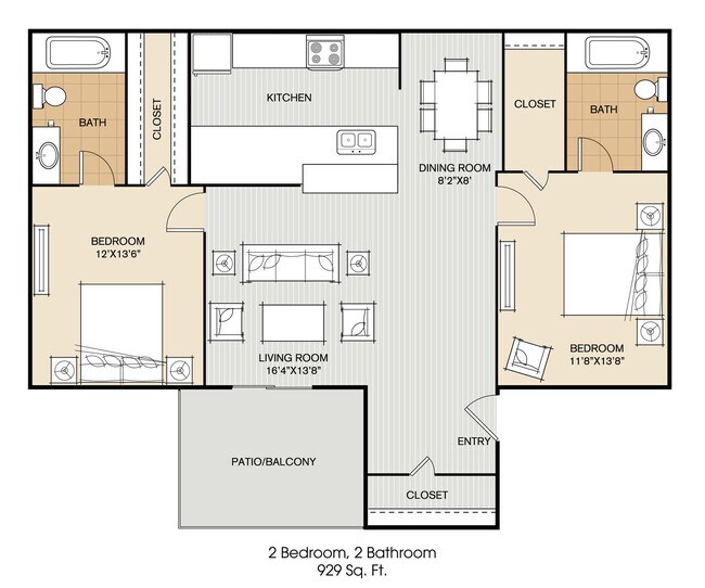 Floorplan - Brookhollow Apartments