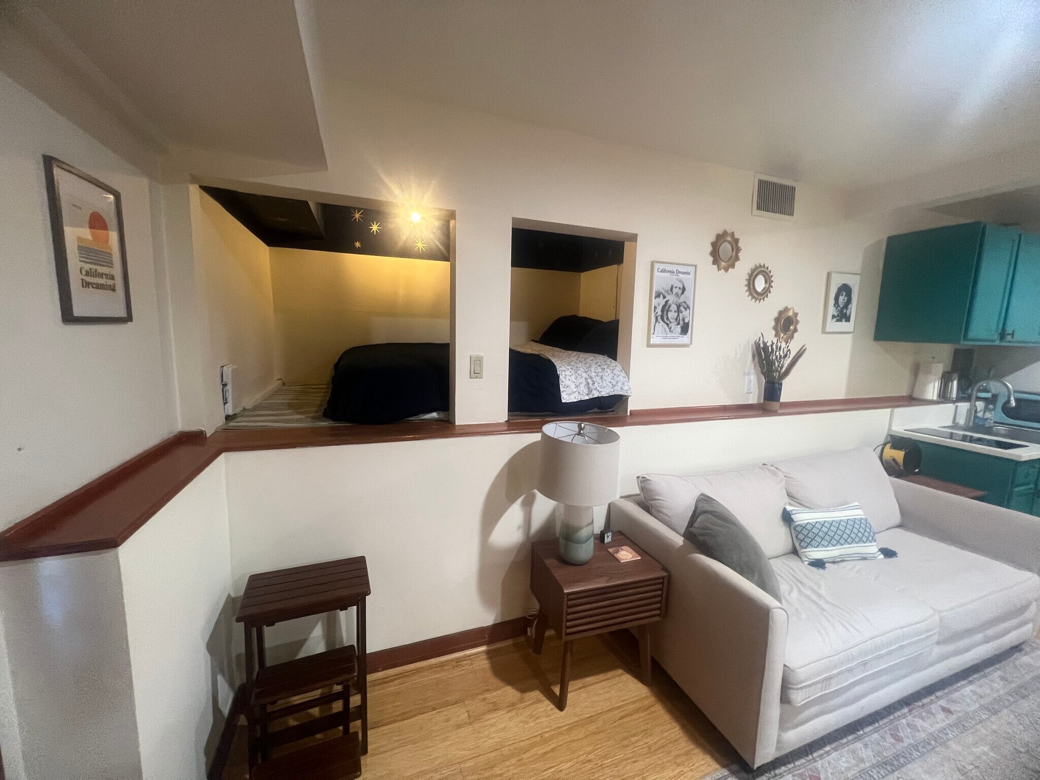 Couple steps up to bed - 8420 Lookout Mountain Ave