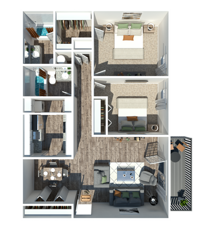 Two Bedroom Two Bathroom - 421 at Whitsett