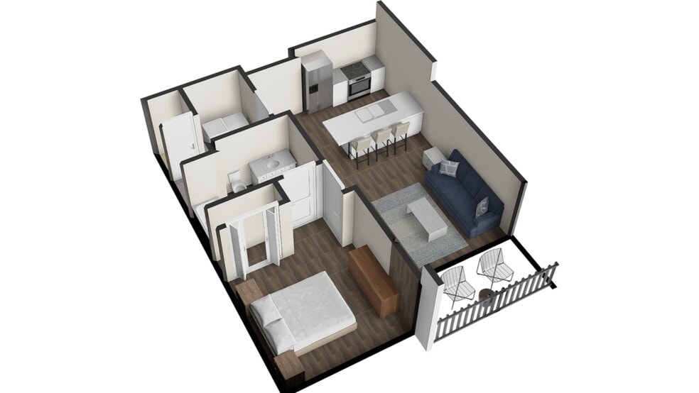 1 Bed Floorplan - 1733 Massachusetts St