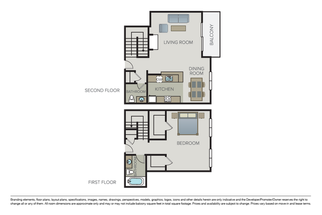 Plan 1F Townhome - The Village at Toluca Lake