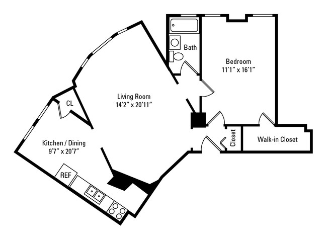 Floorplan - 7100 South Shore Apartment Homes