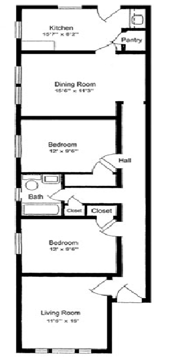 2BR/1BA - Landmark Square Apartments