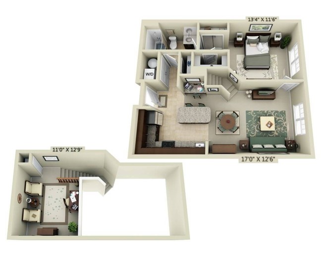 One Bedroom A1AL - Bell Arlington Ridge