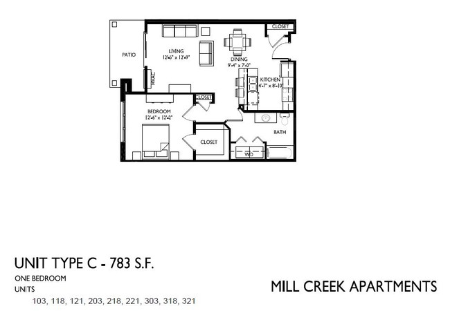 Floorplan - Mill Creek Apartments