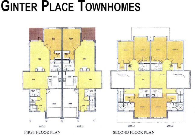 Townhomes Floor Plan - Ginter Place