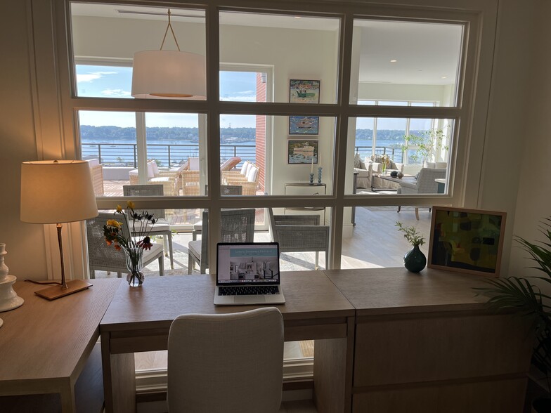 Glass-walled home office with ocean views - 387 Commercial St