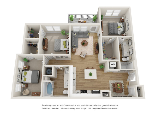 Floorplan - Lake Linganore Apartments