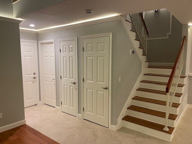 Doors to garage, bathroom, furnace and closet - 10545 Kemerton Rd