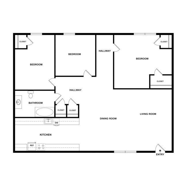 Floorplan - Sunset Apartments