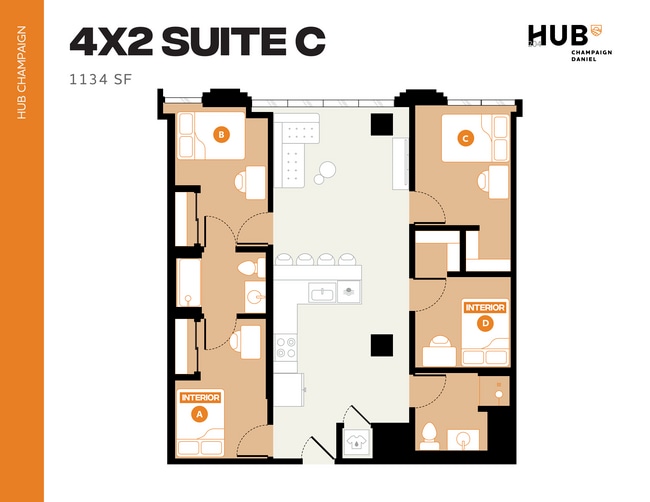 4x2 Suite C - Hub Champaign