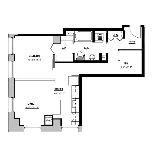 Floorplan - Parisian on Vine Apartments