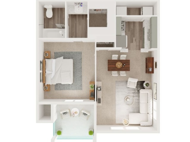 One Bed One Bath 539 Square Feet - 5Fifty Apartments