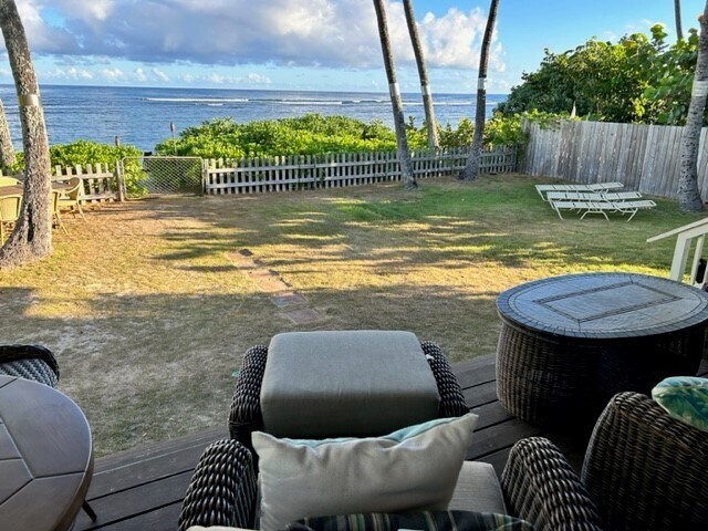 View of yard and ocean from deck - 68 -287 Crozier Loop