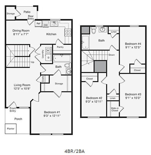 Floorplan - Pendleton Townhomes