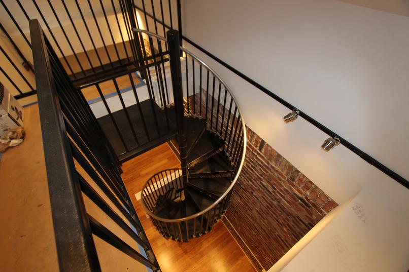 Spiral Staircase to Rooftop - 139 7th St