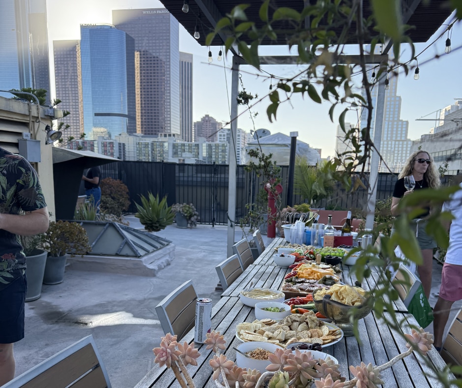 The BEST community, DTLA - summer wine nights on the roof! - 108 W 2nd St