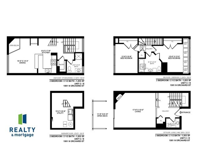 Apt. E Floor Plan - 1901 N. Orchard St.