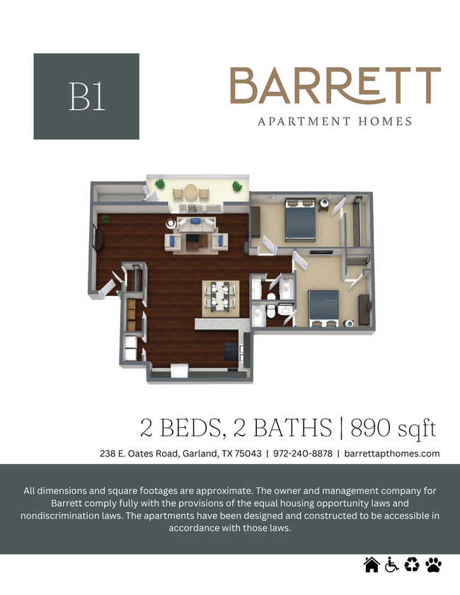 Floorplan - Barrett Apartment Homes