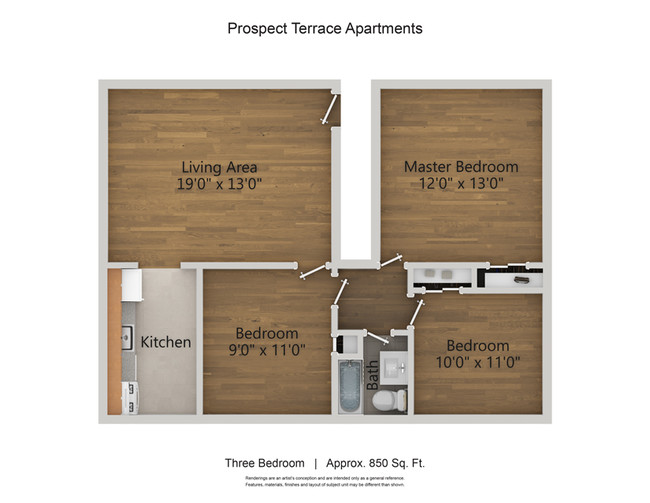 Floorplan - Prospect Terrace Apartments