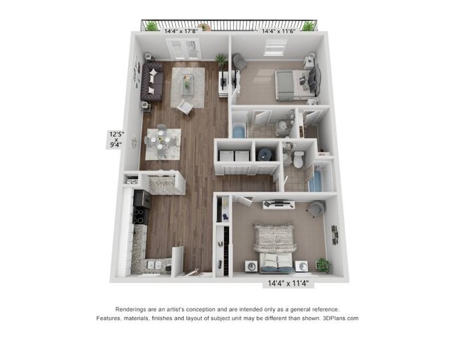 Floorplan - Wesley Place Apartments