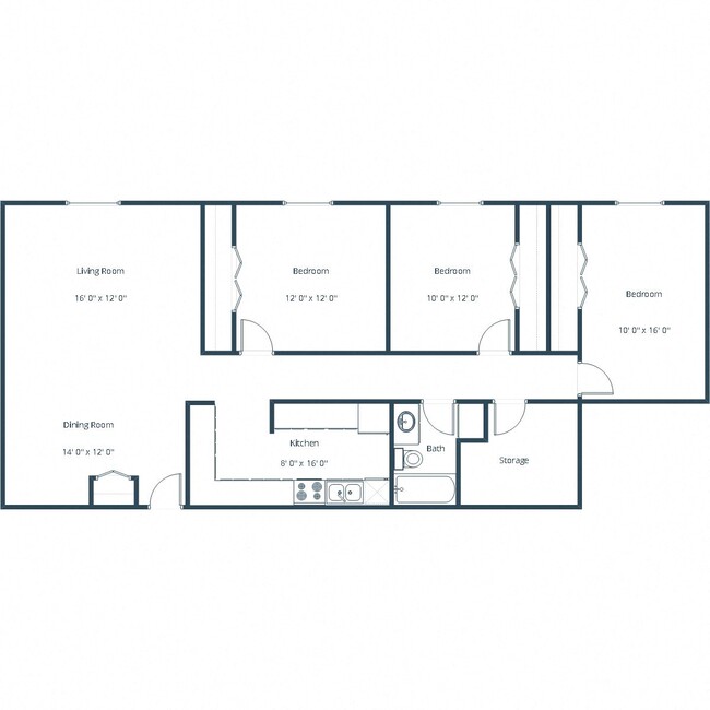 Floorplan - Bradbury Apartments