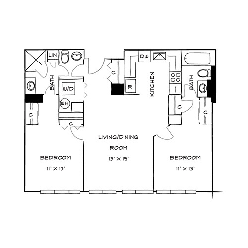 Floorplan - The Residences at Capital Crescent Trail