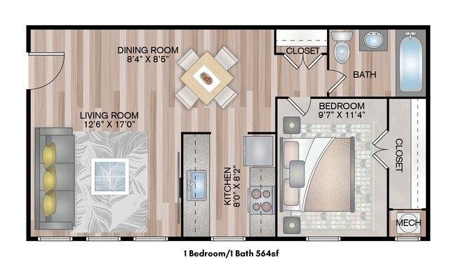 Floorplan - Maplewood Apartments