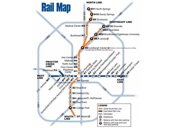 MARTA public transport map - 795 Hammond Dr