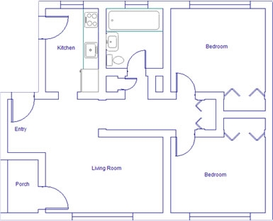 Floorplan - Roosevelt Garden Apartments