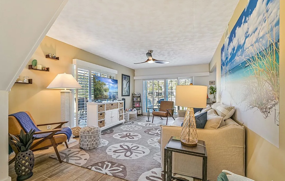 Living Room with Monte Carlo Fan - 4267 Island Cir