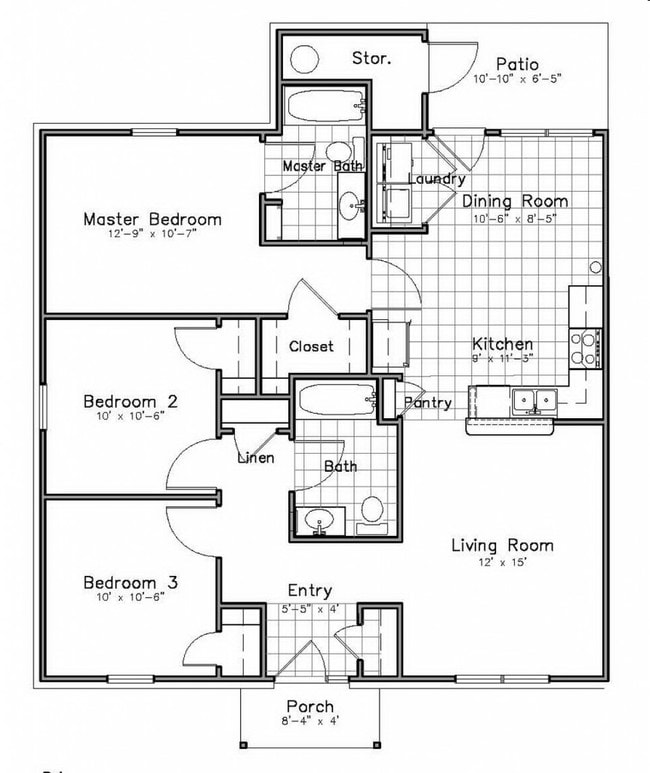 3BR/2BA - Ashebrooke Apartments