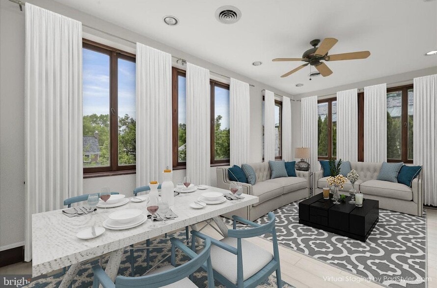 dining room with large Pella windows - 3007 Oliver St NW