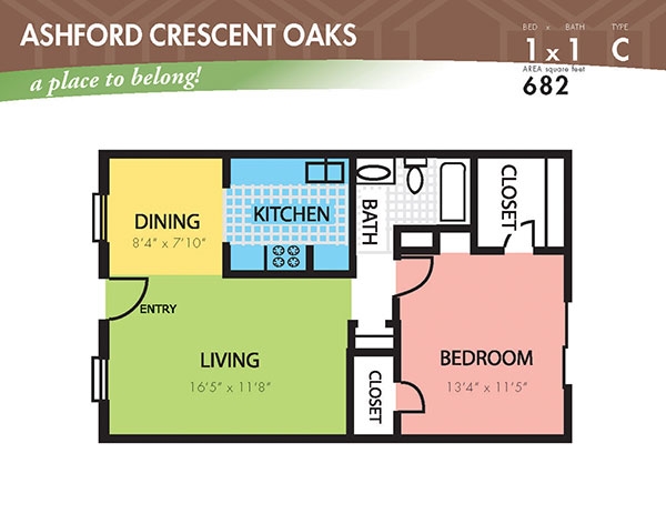 1 X 1 C - Ashford Crescent Oaks