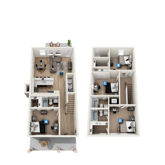 D2: 4BD | 4BA | 1760 SF - The Retreat at Tampa